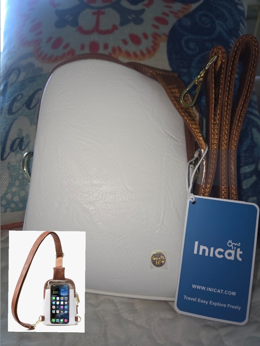 INICAT Clear Front Crossbody Sling Anti-Theft RFID Protection Bag